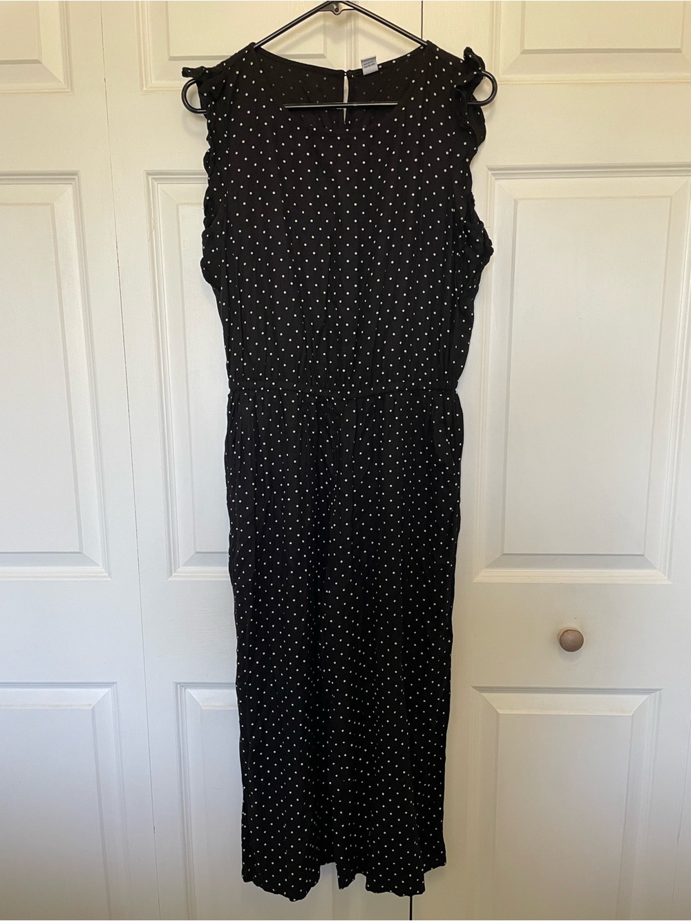 Old Navy Black and White Polka Dot Jumpsuit - M